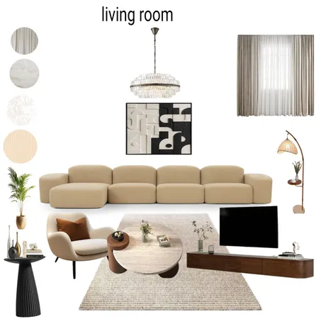Living room Interior Design Mood Board by Zhavia interiors