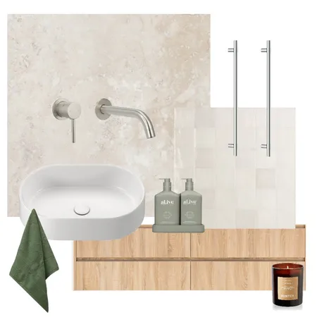 Bathroom Neutral Interior Design Mood Board by Sage & Stone Projects