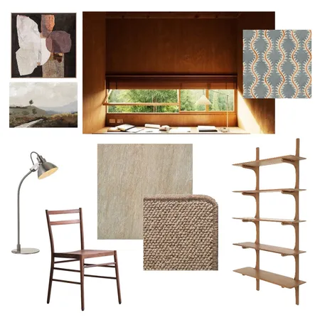 Mood board Activity Wk 2 Dream Craft/Study Space Interior Design Mood Board by bowerbird_archives