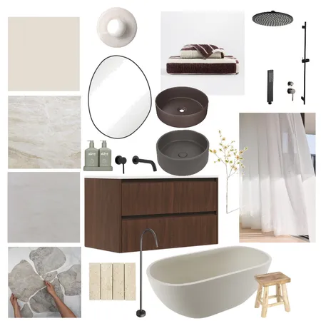 Ensuite Interior Design Mood Board by teagantheo