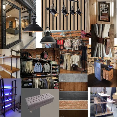 κατάστημα ρούχων και αξεσουάρ Interior Design Mood Board by maria_jord