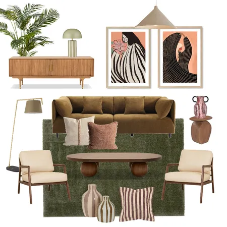 Modern Living Room Interior Design Mood Board by Profile Australia
