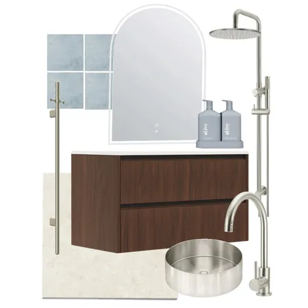 Modern Blue Bathroom Interior Design Mood Board by ambertiles.com.au on Style Sourcebook