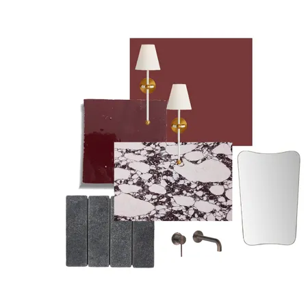 powder burgundy Interior Design Mood Board by archified.office@gmail.com on Style Sourcebook