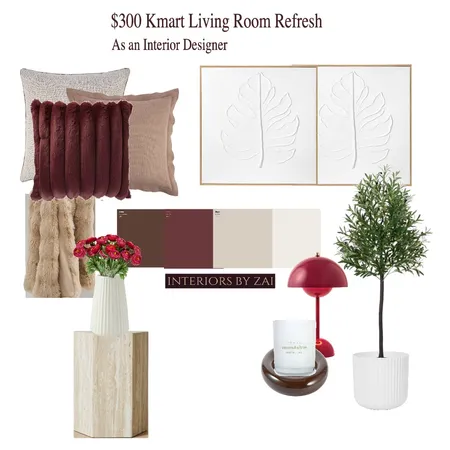 $300 Kmart Living Room Refresh Interior Design Mood Board by Interiors By Zai on Style Sourcebook