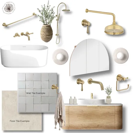 Courtney Main Bathroom Interior Design Mood Board by Michelle Canny Interiors