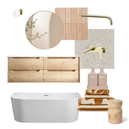 Peachy bathroom Interior Design Mood Board by ZURE