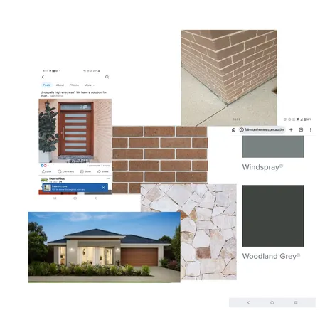 Exterior brown brick & woodland grey Interior Design Mood Board by Tatts