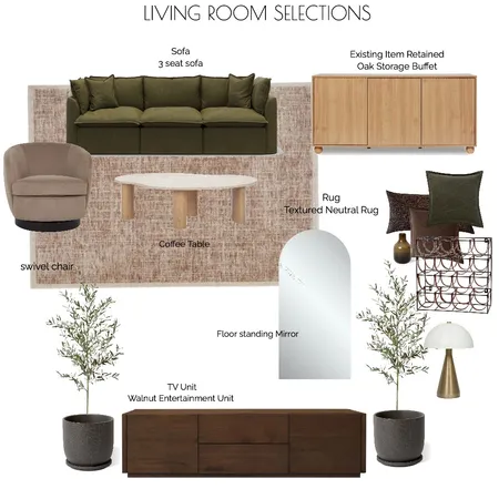 NICK LIVING ROOM Interior Design Mood Board by HOUSE OF MAY DESIGNS