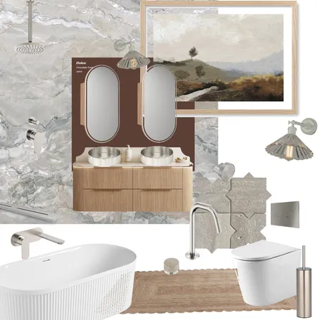 Moscern Villa, Los Angeles - Main Bathroom Interior Design Mood Board by Styled by Sarah