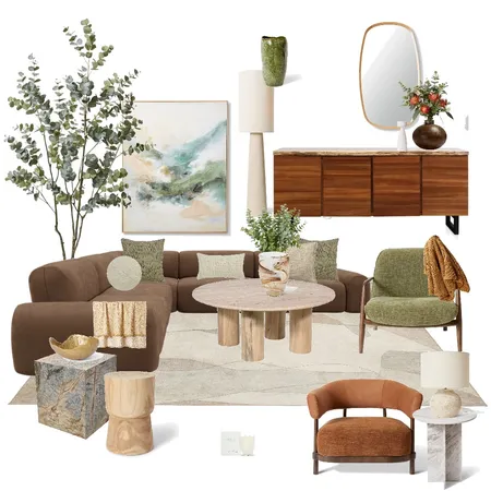 Australian Inspired Living Room Interior Design Mood Board by studiomello