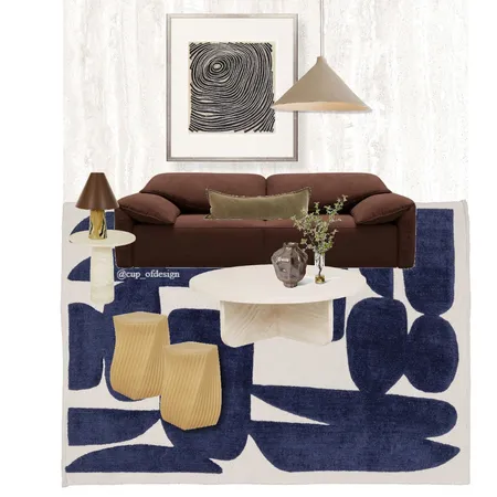 Chocolate & Cream - Living Room Interior Design Mood Board by Cup_ofdesign