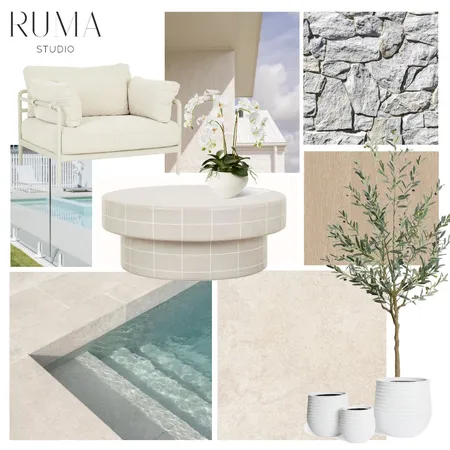 Meadow House - Alfresco & Pool Interior Design Mood Board by Ruma Studio