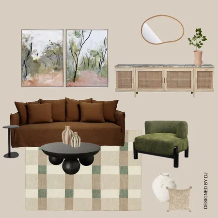 Warm Organic Australian Living Room Interior Design Mood Board by DebJordan101@gmail.com