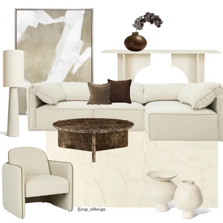 Travertine Dream - Living room Interior Design Mood Board by Cup_ofdesign