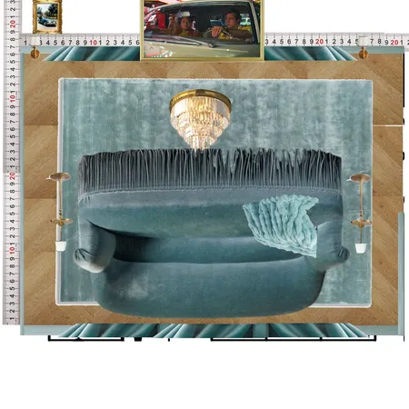 Cinema Blue Colour Drench Interior Design Mood Board by dl2407