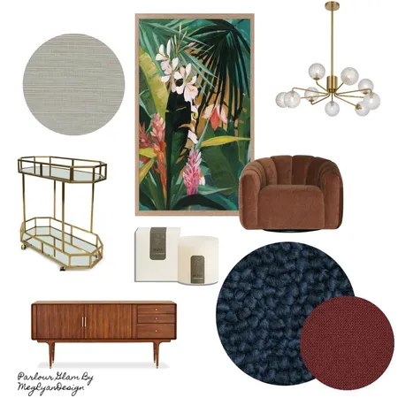 Parlour Glam Interior Design Mood Board by Meg Ryan Design