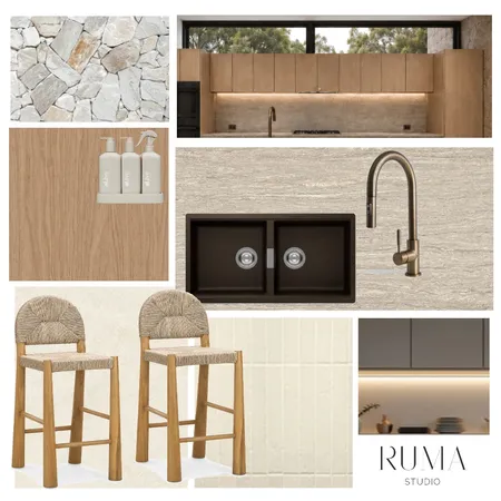 Oakview Abode- Kitchen Interior Design Mood Board by Ruma Studio