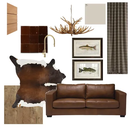 Redwood Creek Cabin Moodboard Interior Design Mood Board by Amanda Lutz