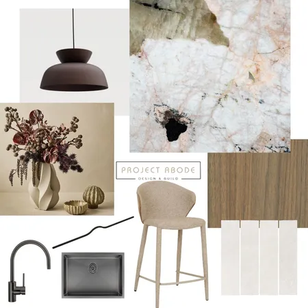 Warm neautral Kitchen Interior Design Mood Board by Project Abode