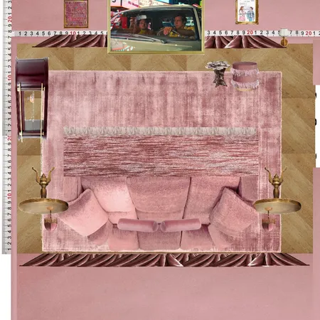 Cinema Mauve Vintage Interior Design Mood Board by dl2407