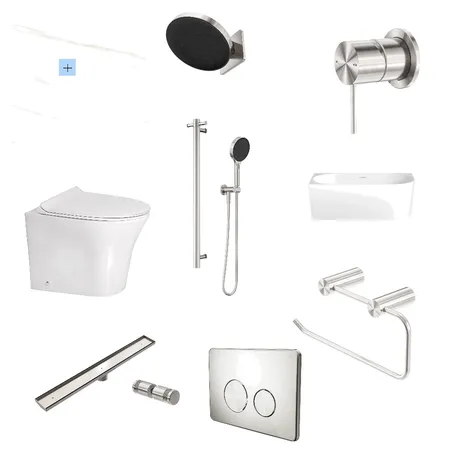 Zullo First Floor Bathroom Interior Design Mood Board by OuterSpace Living