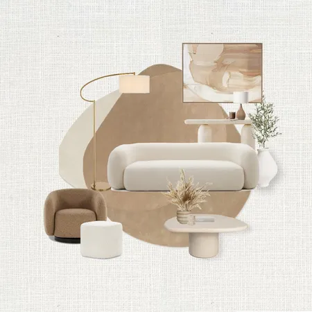 Textured Lounge - Natural Interior Design Mood Board by Carley Design Studio