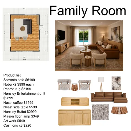 Family room Interior Design Mood Board by sarahyoungccc@gmail.com