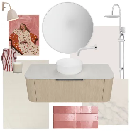 Rosé Retreat | Santos with Portland Mirror Interior Design Mood Board by Timberline