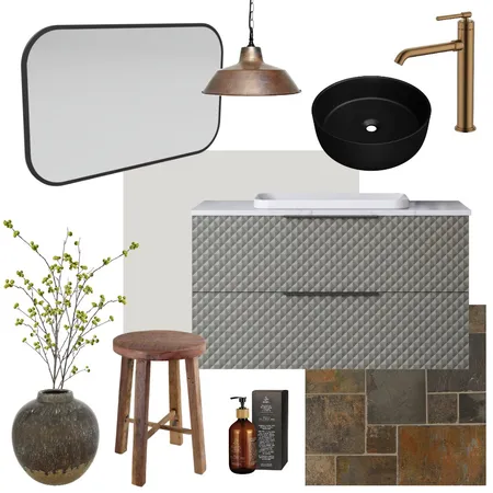 Industrial Earth | Henley with Jazz Arch Frame Mirror Interior Design Mood Board by Timberline