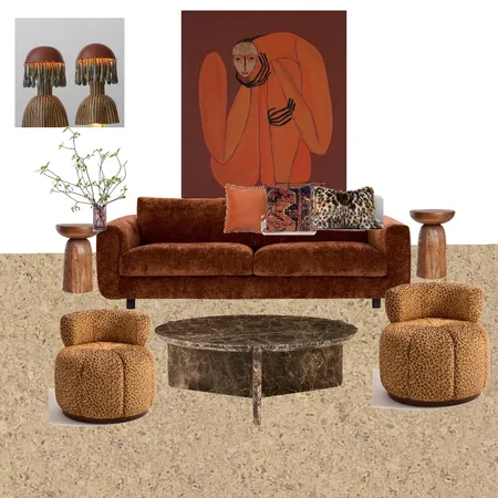 Living Room Interior Design Mood Board by House of Flow