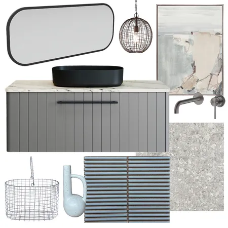 Stone & Smoke | Saba with Jazz Arch Frame Mirror Interior Design Mood Board by Timberline