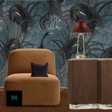 moody room with wall paper Interior Design Mood Board by Pauline Buchanan