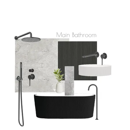 Woods_Main Bathroom Interior Design Mood Board by DmDesigns