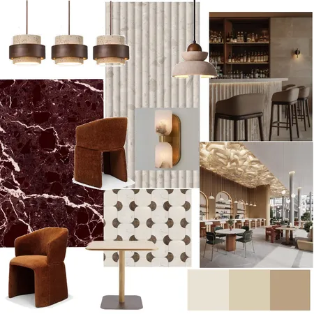 Elle Restaurant Concept Interior Design Mood Board by jdarinteriors