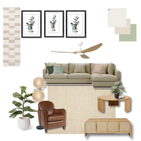 cozy sage lounge Interior Design Mood Board by Cantwell Interiors