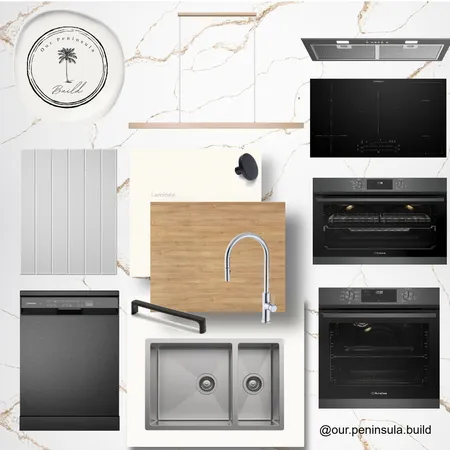 Modern Coastal Kitchen w/out writing 02 Interior Design Mood Board by Our Peninsula Build