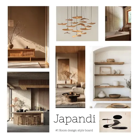 Japandi design style board Interior Design Mood Board by owen.michalenko