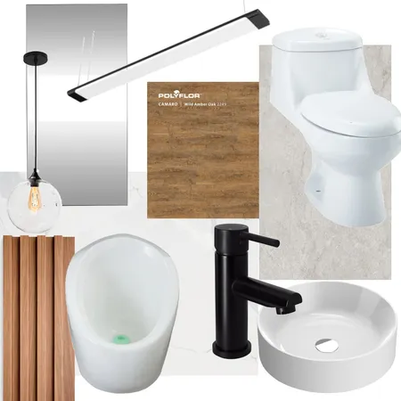 Remodelacion Oficinas Larach y Cia_Baños Interior Design Mood Board by Giraesvi