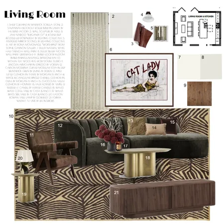 Living Room Interior Design Mood Board by Sheridan