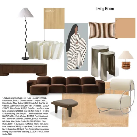 Living Room Interior Design Mood Board by jadecath