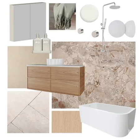 Cardiff Main Bathroom Interior Design Mood Board by Muse Built