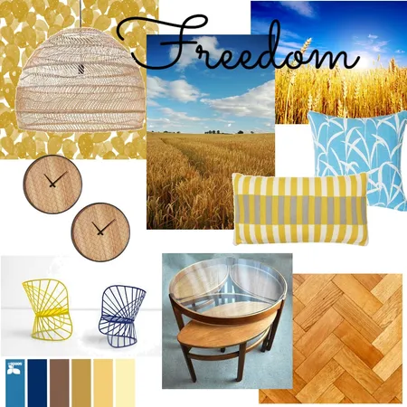 לוח השראה 3 -שדה חיטה Interior Design Mood Board by Miri