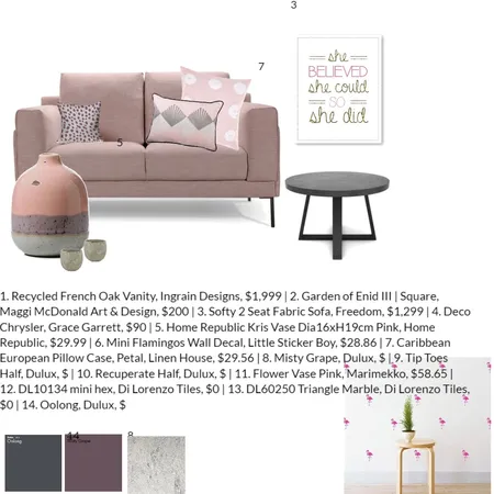 לוח תרגול Interior Design Mood Board by maliyaari