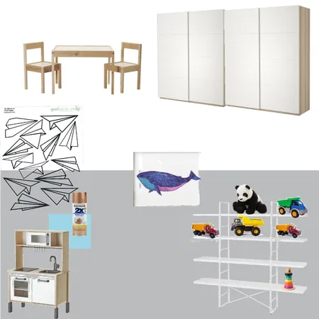 חדר ארונות ומשחקים Interior Design Mood Board by naamaetedgi