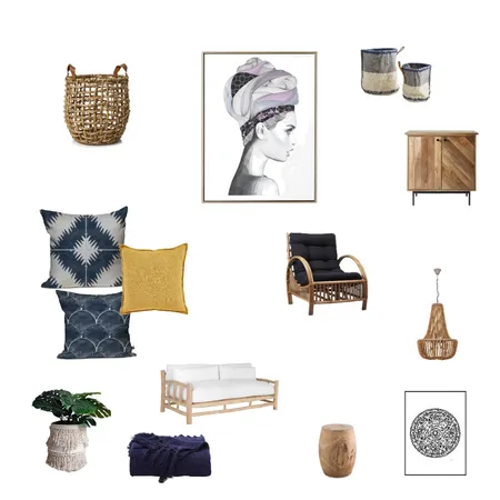לוח השראה  -1 Interior Design Mood Board by ik0110
