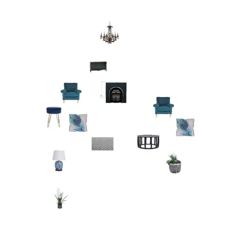 Peacock Interior Design Mood Board by Eliza