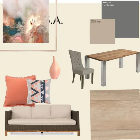 Семестриален проект оранжево Interior Design Mood Board by Martina_2016