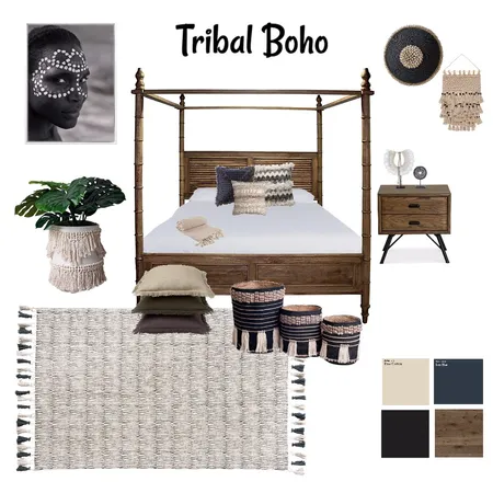 tribal boho Interior Design Mood Board by imogenmanning