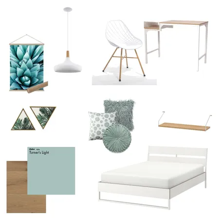 החדר של עדי Interior Design Mood Board by yuvaltesler